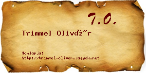 Trimmel Olivér névjegykártya